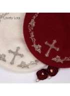 Lovely Lota Rose Cross Beret(Limited Stock)